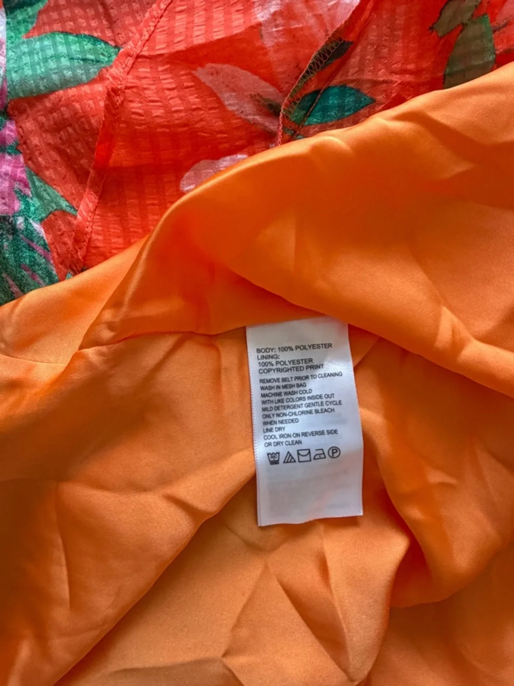 Tommy Bahama Orange Floral High-Low Maxi Dress - Picture 5 of 5